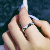 Christmas Silver Band Men Rings Wedding Engagement Love Jewelry