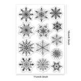 Christmas Snow Clear Stamp Winter Snowflake Silicone Stamps Seal