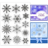 Christmas Snow Clear Stamp Winter Snowflake Silicone Stamps Seal