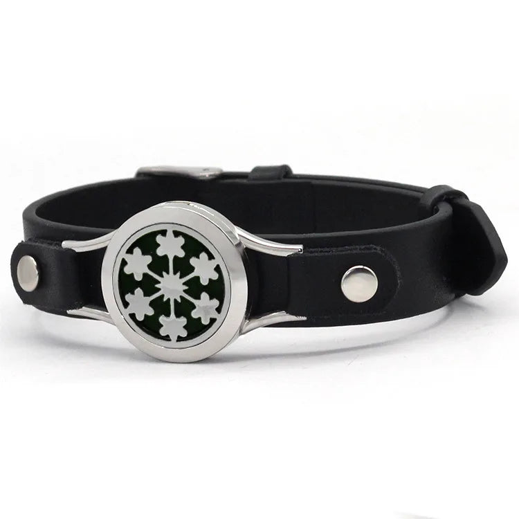 Christmas Snow Aromatherapy Locket Stainless Steel Diffuser Bracelet