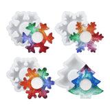 Christmas Snowflake Candle Mold DIY Concrete Candle Holder Plaster Epoxy Resin