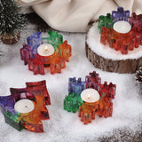 Christmas Snowflake Candle Mold DIY Concrete Candle Holder Plaster Epoxy Resin