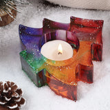 Christmas Snowflake Candle Mold DIY Concrete Candle Holder Plaster Epoxy Resin