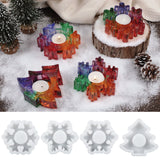 Christmas Snowflake Candle Mold DIY Concrete Candle Holder Plaster Epoxy Resin