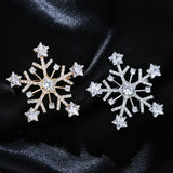 Christmas Snowflake S925 Silver Diamond Brooch Gift