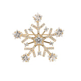 Christmas Snowflake S925 Silver Diamond Brooch Gift