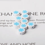 Christmas Snowflake Polymer Clay Beads For Jewelry Making DIY