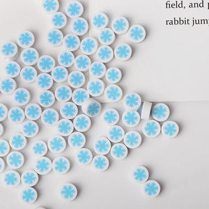 Christmas Snowflake Polymer Clay Beads For Jewelry Making DIY