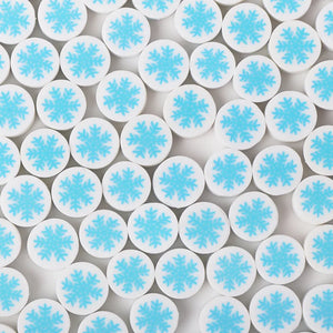 Christmas Snowflake Polymer Clay Beads For Jewelry Making DIY