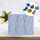 Christmas Snowflake Snowman Silicone Mould DIY Crafts Decorations Jewelry Mold