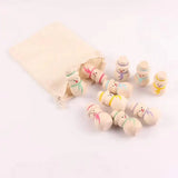 Christmas Snowman Christmas Tree Figure Wooden Peg Dolls DIY Crafts
