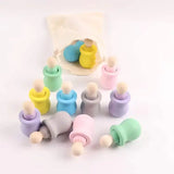 Christmas Snowman Christmas Tree Figure Wooden Peg Dolls DIY Crafts