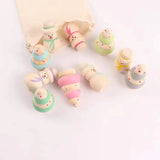 Christmas Snowman Christmas Tree Figure Wooden Peg Dolls DIY Crafts