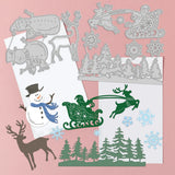Christmas Snowman Embossing Template Mould Santa Sleigh Snowflake