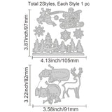 Christmas Snowman Embossing Template Mould Santa Sleigh Snowflake