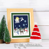 Christmas Snowman Embossing Template Mould Santa Sleigh Snowflake
