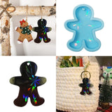 Christmas Sock Mold Holographic Xmas Tree Resin Mold