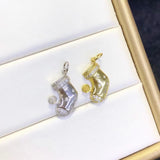 Christmas Sock S925 Silver Pendant Settings 5pcs/lot