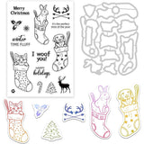 Christmas Socks Cutting Dies & Stamps Set for DIY Card Making Scrapbook