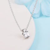 Christmas Sparkling Necklace Sterling Silver Chain Woman Jewelry