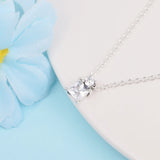 Christmas Sparkling Necklace Sterling Silver Chain Woman Jewelry