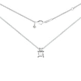 Christmas Sparkling Necklace Sterling Silver Chain Woman Jewelry