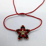 Christmas Star Love Macrame Charm Bracelet Couple Xmas