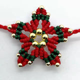 Christmas Star Love Macrame Charm Bracelet Couple Xmas
