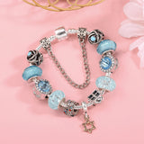 Christmas Stars & Xmas Tree Charm with Heart Pendent Bead for DIY Jewelry Gift
