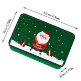 Christmas Storage Tin Box Portable Square Cookie Tins Santa Tinplate Candy Boxes