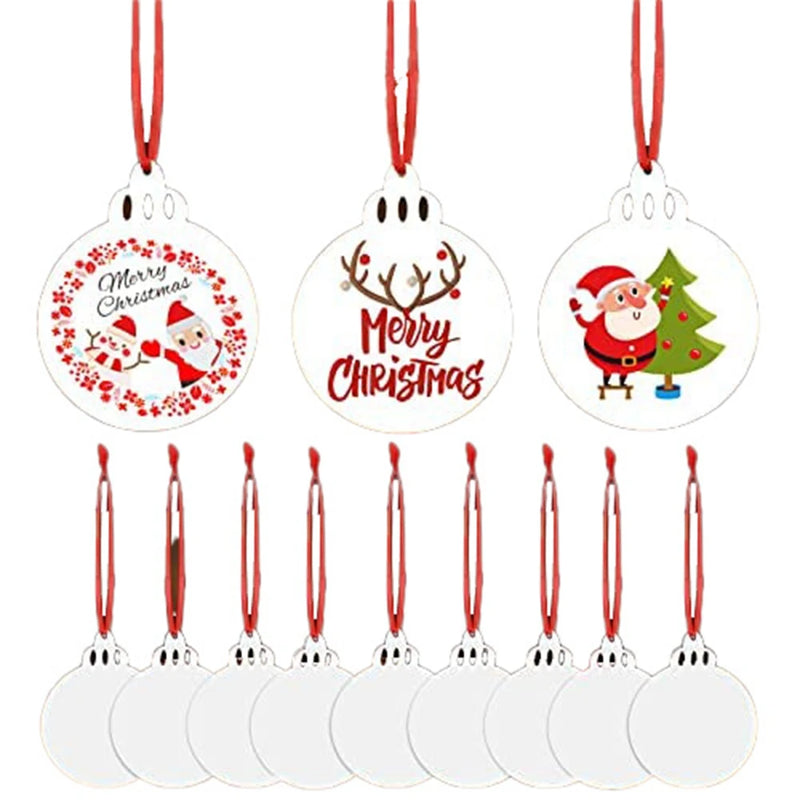 Sublimation Blank Pendant Christmas Ornaments for DIY Decor Craft