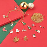 Christmas DIY Jewelry Kit with Alloy Bangle and Crystal Beads