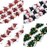 Christmas Lampwork Beads Santa/Snowman/Tree/Hat For Bracelet DIY