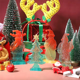 Christmas Resin Molds Xmas Tree Elk Santa Epoxy Casting Mold Home Party Decor