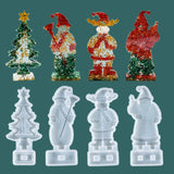 Christmas Resin Molds Xmas Tree Elk Santa Epoxy Casting Mold Home Party Decor