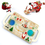 Christmas Tray Epoxy Resin Mold Xmas Serving Plate Silicone Mould