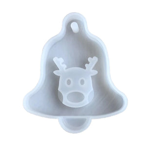Christmas Tree Bell Elk Pendant Silicone Mold DIY Crafts