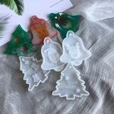 Christmas Tree Bell Elk Pendant Silicone Mold DIY Crafts