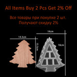 Christmas Tree Boxes Silicone Molds Storage Box Crystal Epoxy Resin Mold
