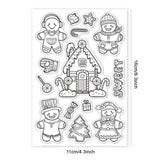 Christmas Tree Clear Stamp Gingerbread Man House Transparent Silicone Stamp