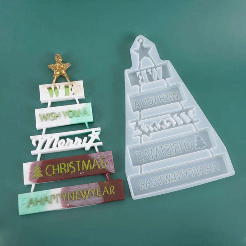 Christmas Tree Decoration Silicone Mold for Epoxy Resin Jewelry DIY Crafts