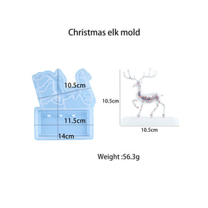 Christmas Tree Elk Snowman Silicone Mold for Resin Crafts