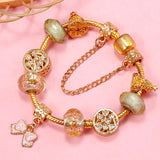 Christmas Tree & Love Heart Charm Bead Pendant for Xmas Jewelry Gift
