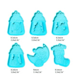 Christmas Tree & Santa Keychain Resin Mold DIY Pendant Jewelry