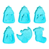 Christmas Tree & Santa Keychain Resin Mold DIY Pendant Jewelry