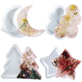 Christmas Tree Moon Pentagram Cloud Silicone Mold for Epoxy Casting