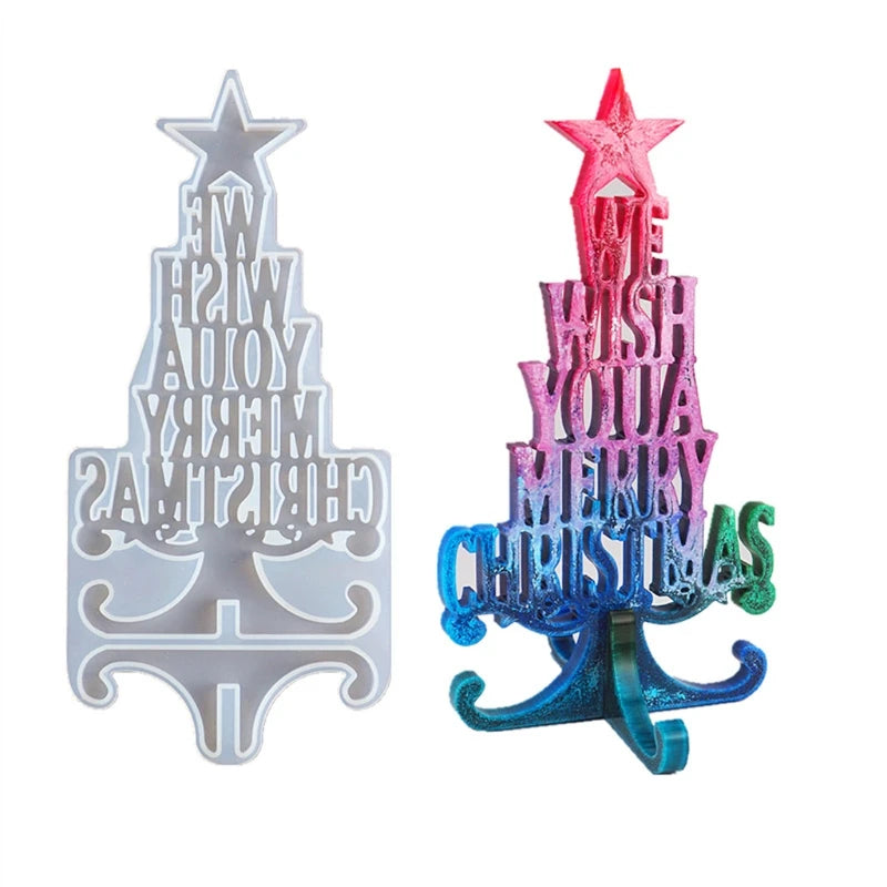 Epoxy Resin Mold Christmas Tree Ornaments Silicone Mould