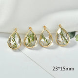 Christmas Tree Copper Bezel Pendant DIY Earrings Necklace Ornament