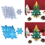 Xmas Tree Resin Molds Set for DIY Craft, Table Decoration