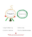 Christmas Tree Rice Beads Bracelet Set for Women